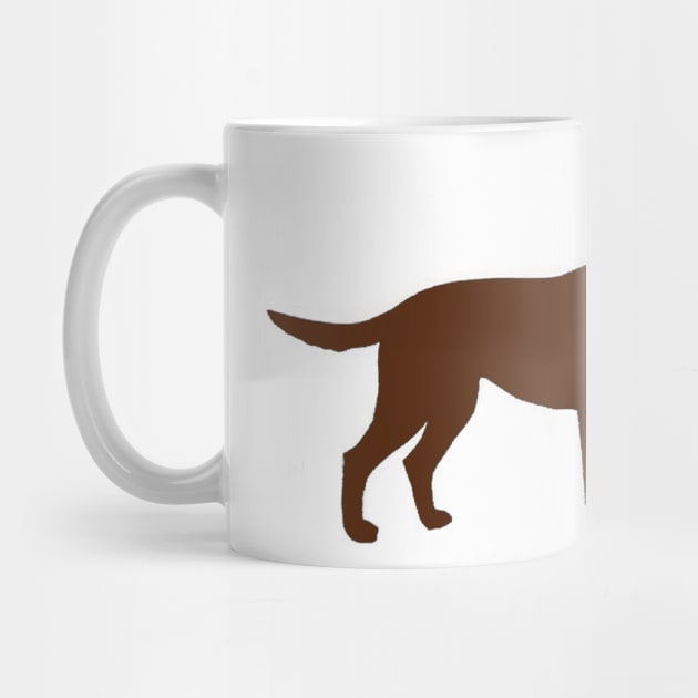 Labrador Retriever Chocolate silhouette by Wanderingangel